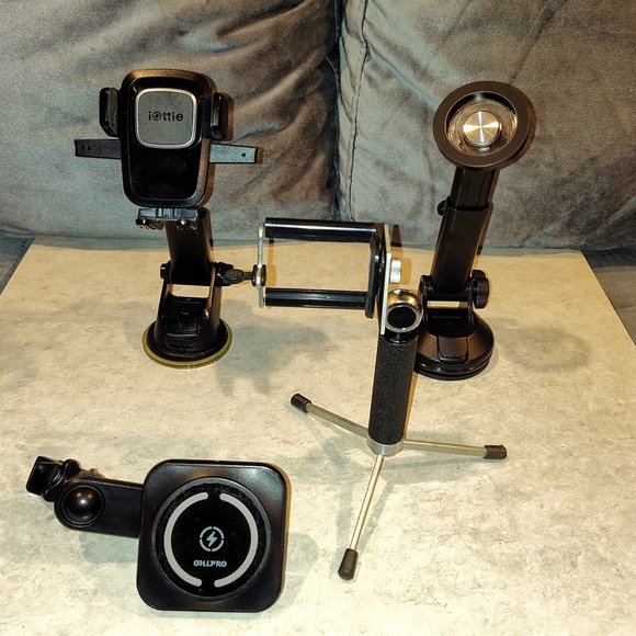 CELLPHONE ACCESSORIES BUNDLE CAR PHONE HOLDERS, TRI-POD, ARM BAND & OHL CHARGER - Picture 4 of 16